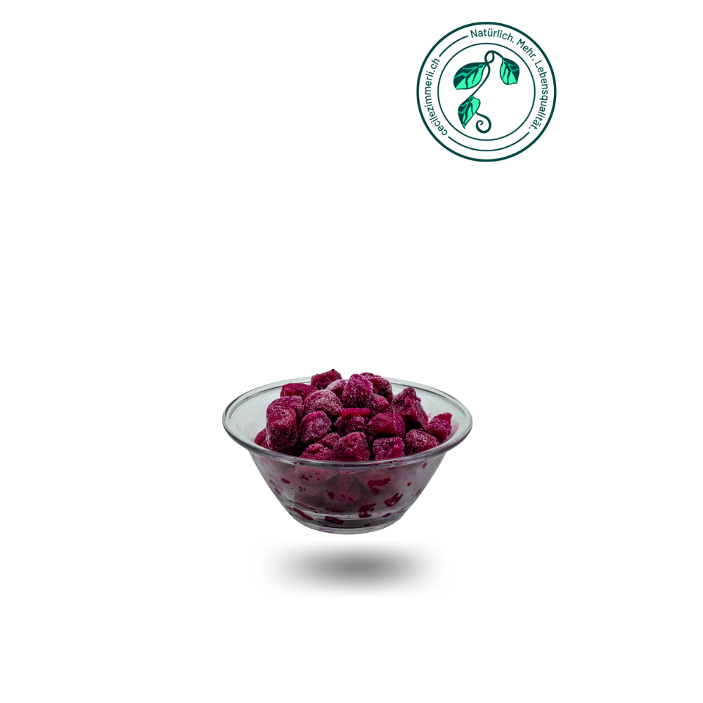 Rote Drachenfrucht gewürfelt und wilde Heidelbeeren vaccinium angustifolium – tiefgefroren, 10 kg