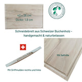 Schneidebrett aus Schweizer Buchenholz – naturbelassen & handgemacht