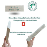 Schneidebrett aus Schweizer Buchenholz – naturbelassen & handgemacht