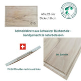Schneidebrett aus Schweizer Buchenholz – naturbelassen & handgemacht