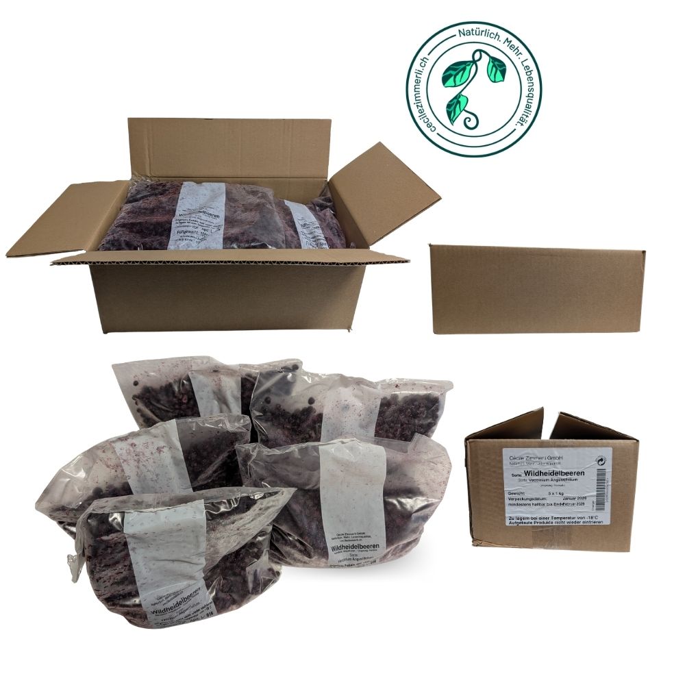 Wilde Heidelbeeren Vaccinium angustifolium aus Kanada – tiefgefroren, 5/10 kg