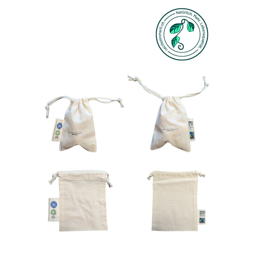 Bio Baumwoll-Zuziehbeutel mit Logo